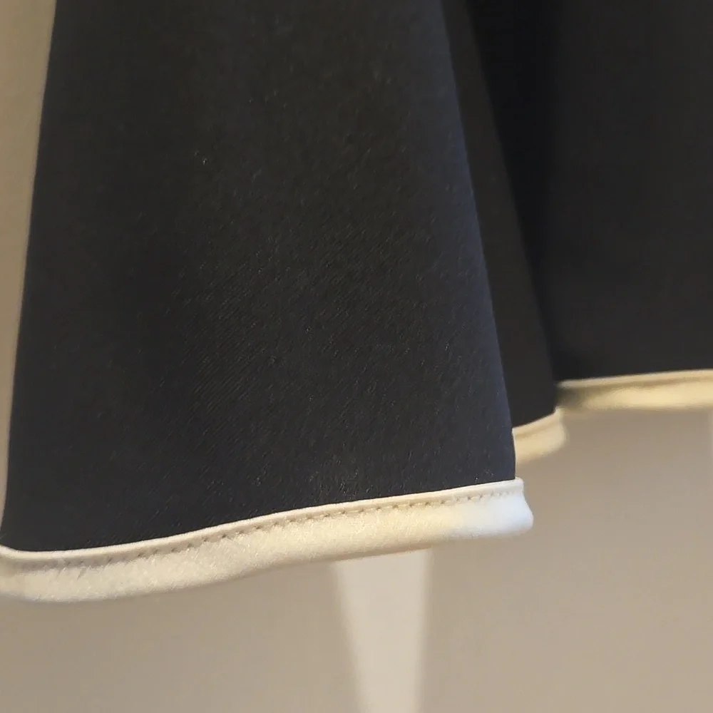 Express Black Midi Dress with Cream Accents - Picture 8 of 12